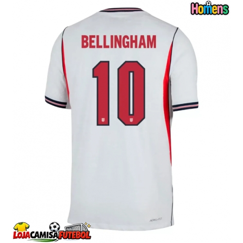 Camisa de Futebol Inglaterra Jude Bellingham #10 Equipamento Principal Mundo 2026 Manga Curta